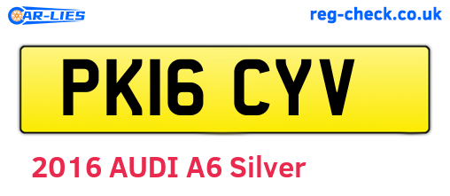 PK16CYV are the vehicle registration plates.