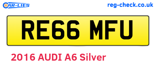 RE66MFU are the vehicle registration plates.