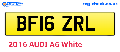 BF16ZRL are the vehicle registration plates.