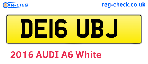 DE16UBJ are the vehicle registration plates.
