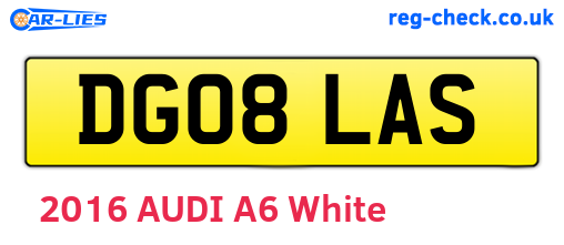 DG08LAS are the vehicle registration plates.
