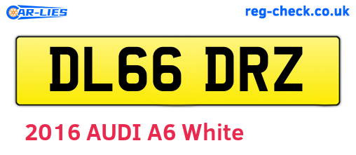 DL66DRZ are the vehicle registration plates.