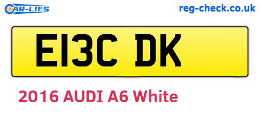 E13CDK are the vehicle registration plates.