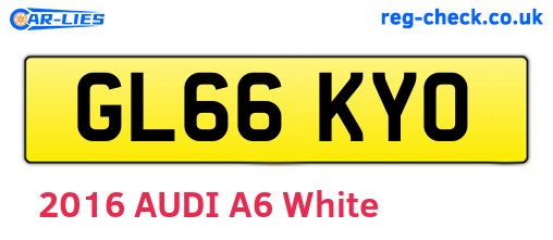 GL66KYO are the vehicle registration plates.