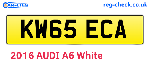 KW65ECA are the vehicle registration plates.