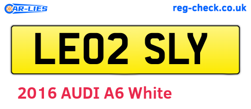 LE02SLY are the vehicle registration plates.