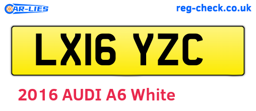 LX16YZC are the vehicle registration plates.