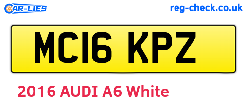 MC16KPZ are the vehicle registration plates.