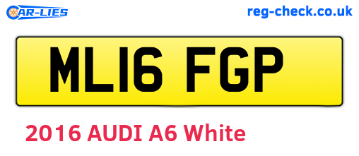 ML16FGP are the vehicle registration plates.