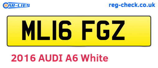 ML16FGZ are the vehicle registration plates.