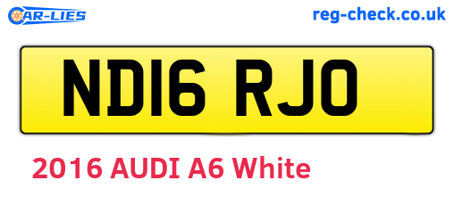 ND16RJO are the vehicle registration plates.