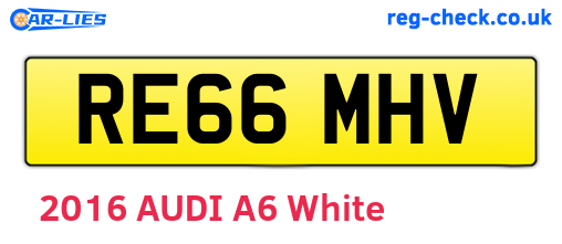 RE66MHV are the vehicle registration plates.