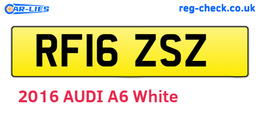 RF16ZSZ are the vehicle registration plates.