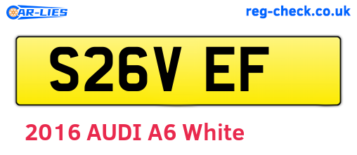 S26VEF are the vehicle registration plates.
