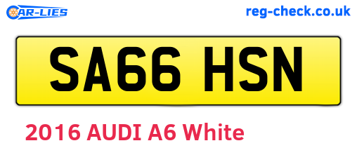 SA66HSN are the vehicle registration plates.