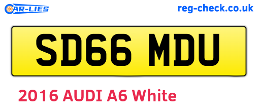 SD66MDU are the vehicle registration plates.