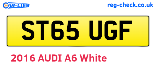 ST65UGF are the vehicle registration plates.