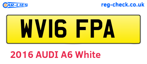 WV16FPA are the vehicle registration plates.