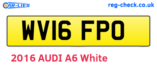 WV16FPO are the vehicle registration plates.