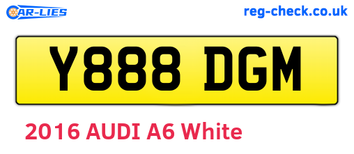 Y888DGM are the vehicle registration plates.