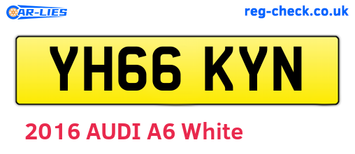 YH66KYN are the vehicle registration plates.