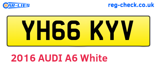 YH66KYV are the vehicle registration plates.
