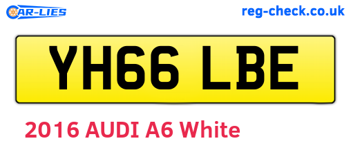 YH66LBE are the vehicle registration plates.