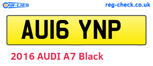 AU16YNP are the vehicle registration plates.