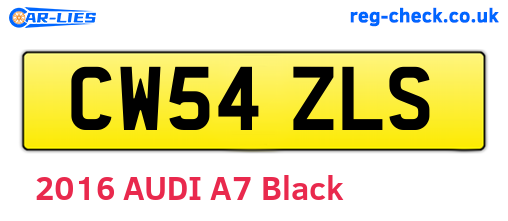 CW54ZLS are the vehicle registration plates.