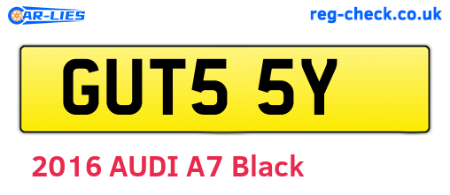 GUT55Y are the vehicle registration plates.