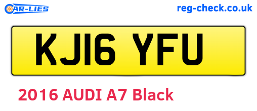 KJ16YFU are the vehicle registration plates.
