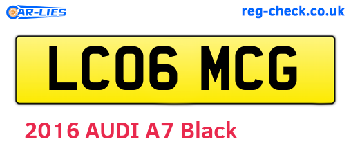 LC06MCG are the vehicle registration plates.