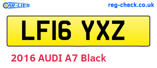 LF16YXZ are the vehicle registration plates.