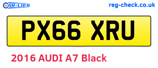 PX66XRU are the vehicle registration plates.