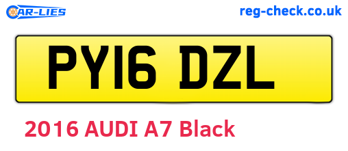 PY16DZL are the vehicle registration plates.