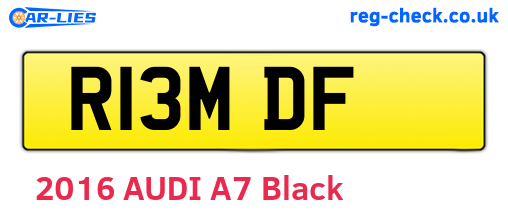 R13MDF are the vehicle registration plates.