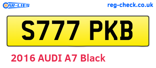 S777PKB are the vehicle registration plates.