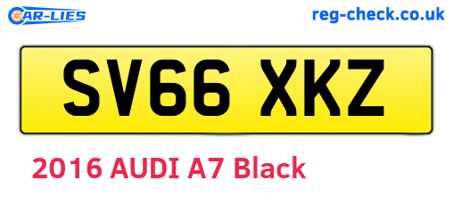 SV66XKZ are the vehicle registration plates.