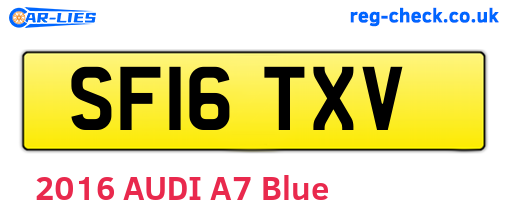 SF16TXV are the vehicle registration plates.