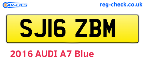 SJ16ZBM are the vehicle registration plates.