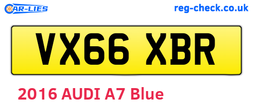 VX66XBR are the vehicle registration plates.