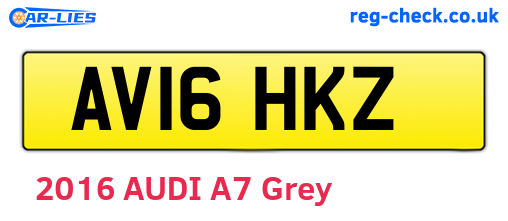 AV16HKZ are the vehicle registration plates.