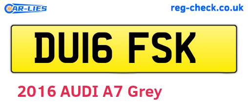 DU16FSK are the vehicle registration plates.