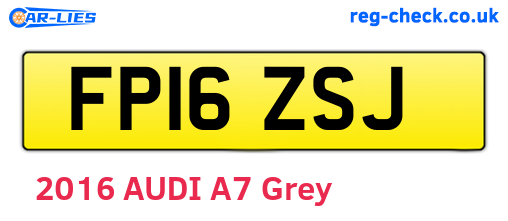FP16ZSJ are the vehicle registration plates.