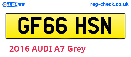GF66HSN are the vehicle registration plates.