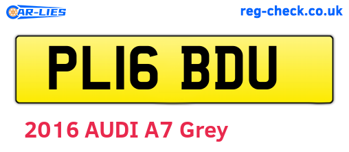 PL16BDU are the vehicle registration plates.