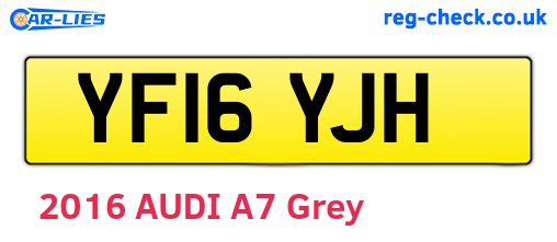 YF16YJH are the vehicle registration plates.