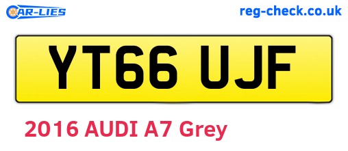 YT66UJF are the vehicle registration plates.