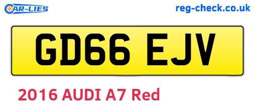 GD66EJV are the vehicle registration plates.