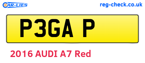 P3GAP are the vehicle registration plates.